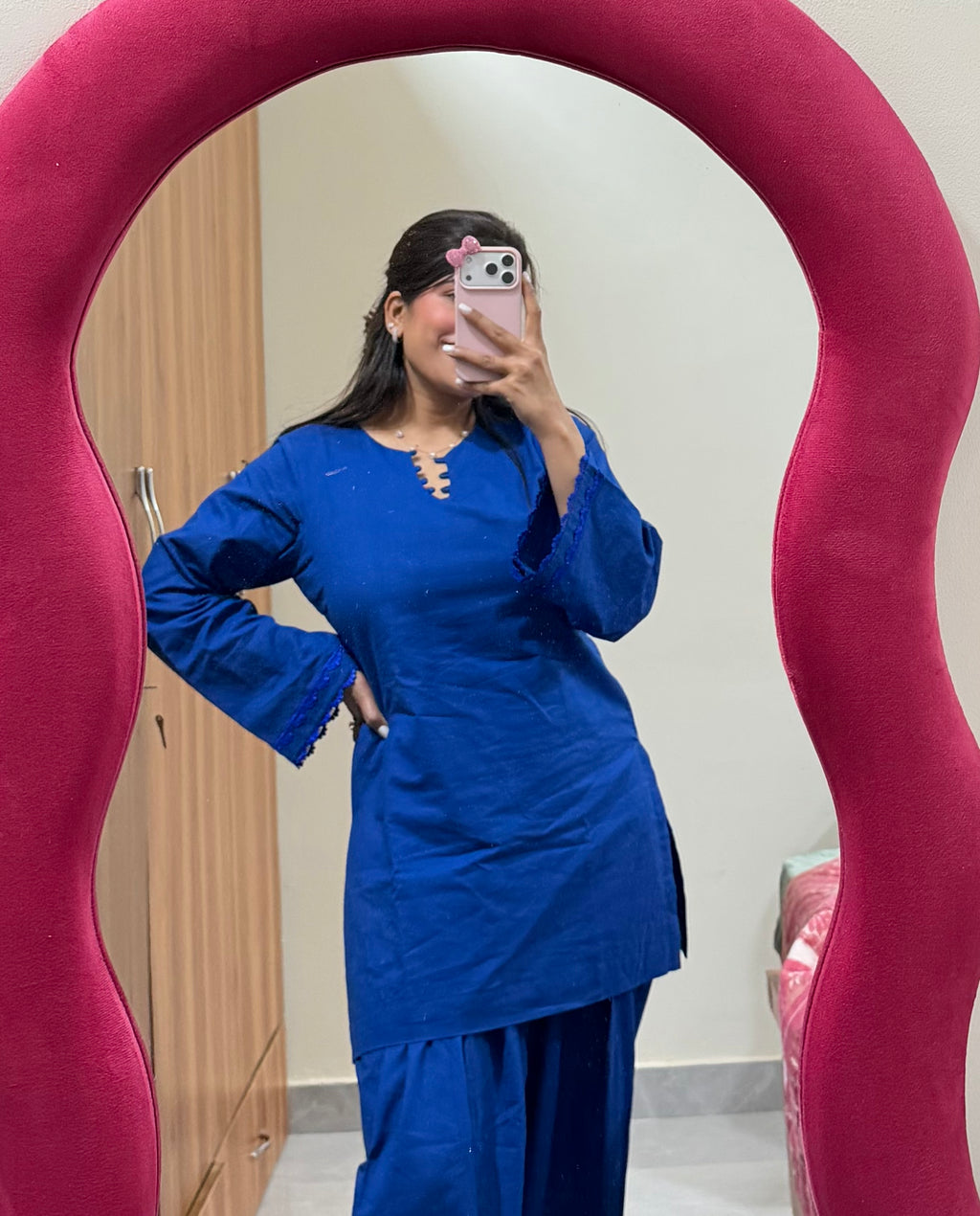 ROYAL BLUE FARSHI SALWAR SET