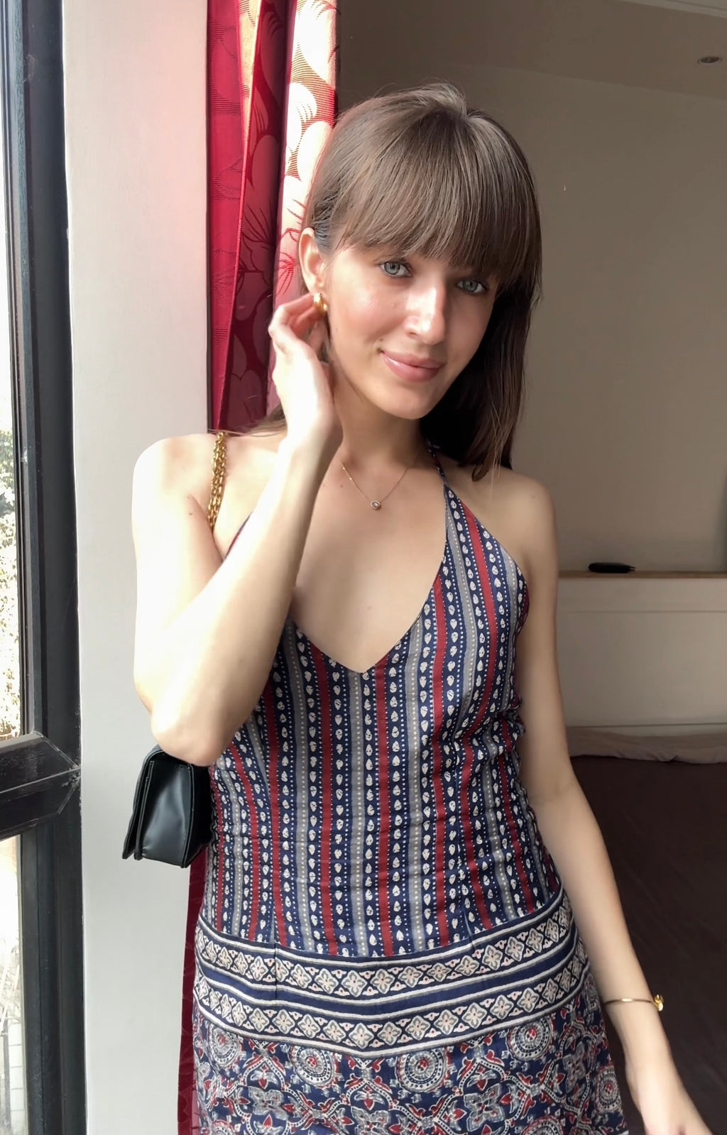 STRIPES HALTER KURTI