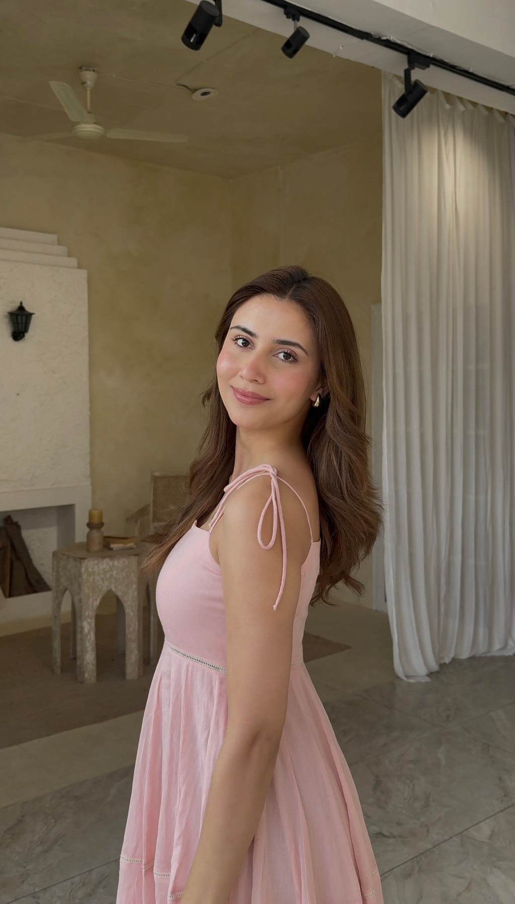 BABY PINK MULMUL DRESS