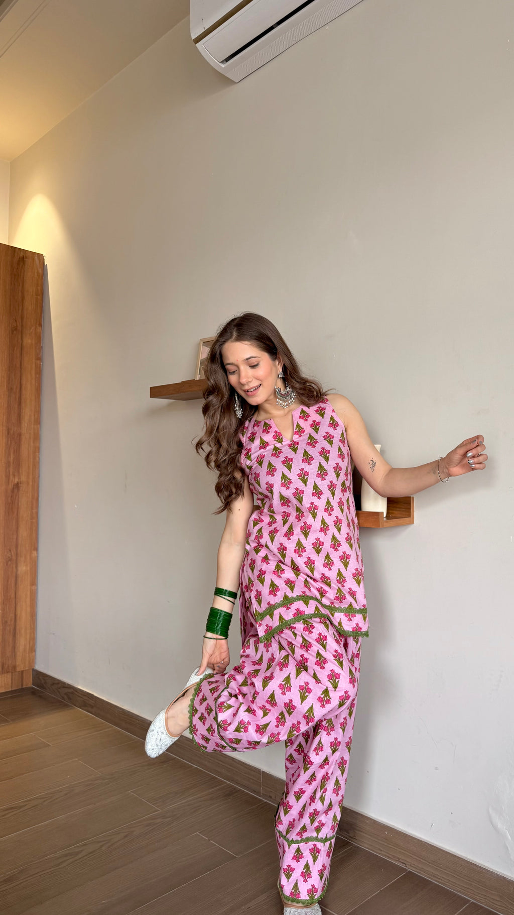 PINK TULIP FARSHI SALWAR SET