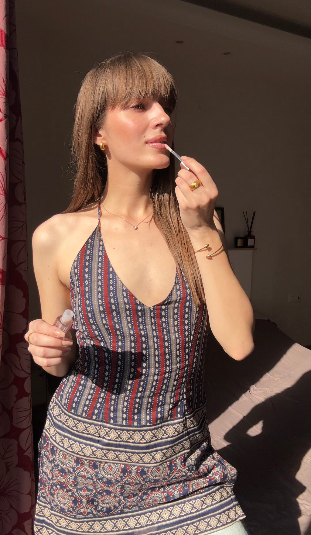 STRIPES HALTER KURTI