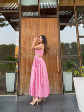 Load image into Gallery viewer, Pink Floral Cut-out Dress
