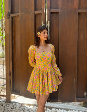 Load image into Gallery viewer, Yellow Floral Summer Dress
