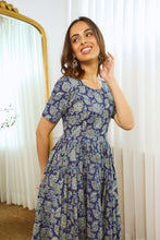 Load image into Gallery viewer, Dainika Blue Jaal Dress
