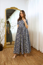 Load image into Gallery viewer, Dainika Blue Jaal Dress
